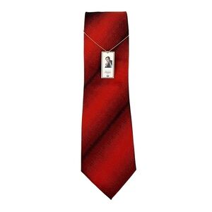 NWT Vito Rufolo Italy Men's Neck Tie Red Black Silk 58 in. Office Work Career